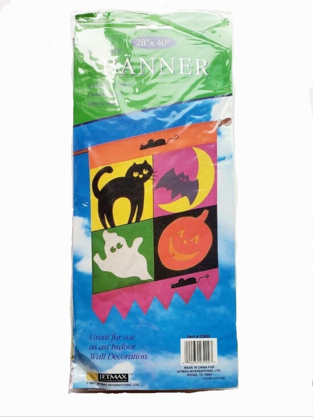 Vintage 2001 JetMax Halloween Decorative Banner - Multicolor New